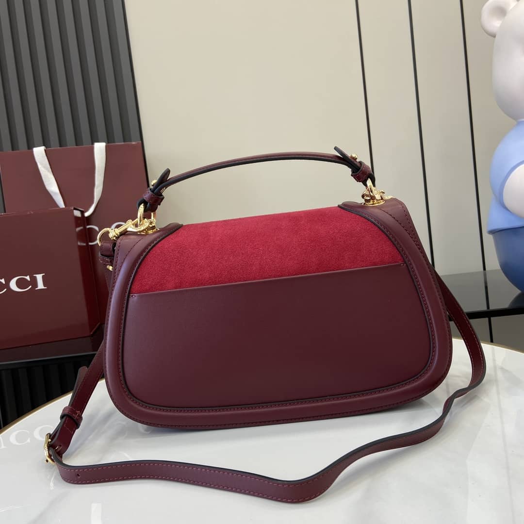 Gucci Blondie Suede Medium Red Top Handle Bag_1_162766 Gucci Blondie Suede Medium Red Top Handle Bag