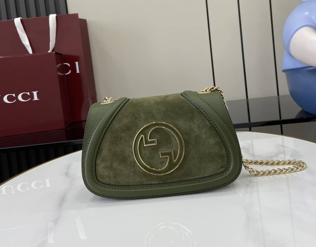 Gucci Blondie Suede Small Green Shoulder Bag_10_162776 Gucci Blondie Suede Small Green Shoulder Bag