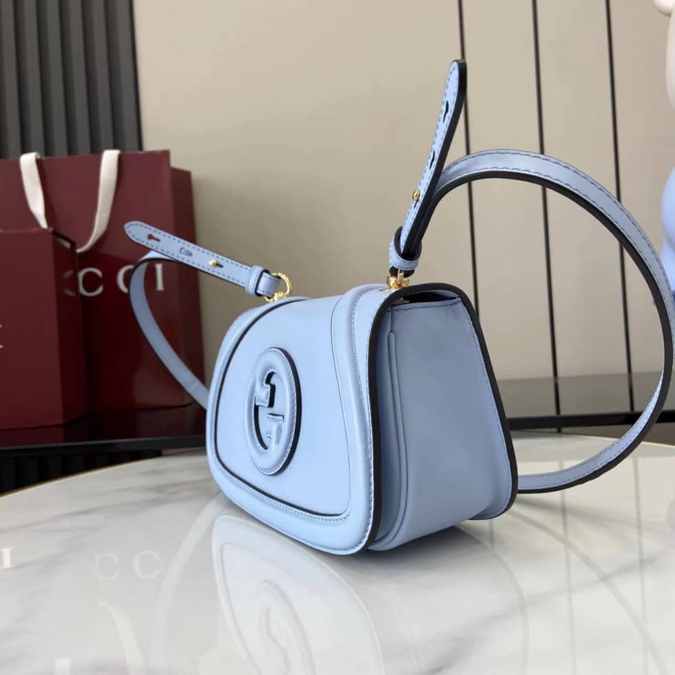 Gucci Blondie Leather Mini Light Blue Bag 815700_2_162836 Gucci Blondie Leather Mini Light Blue Bag 815700