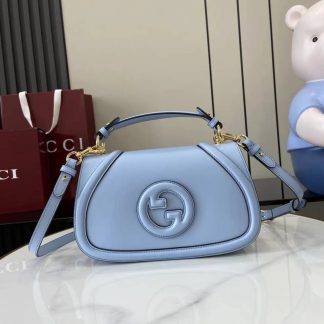 Gucci Blondie Leather Medium Light Blue Bag