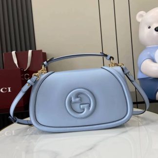 Gucci Blondie Leather Large Light Blue Bag 815716