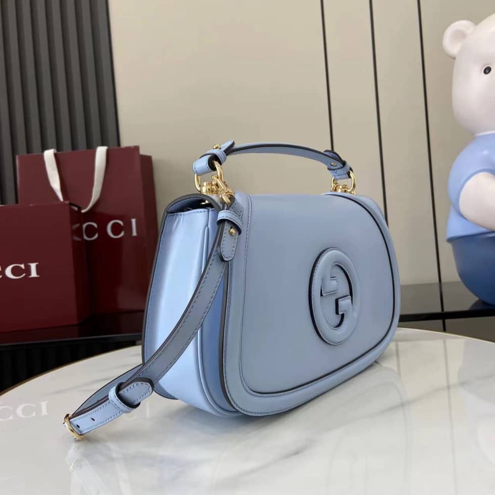 Gucci Blondie Leather Large Light Blue Bag 815716_2_162856 Gucci Blondie Leather Large Light Blue Bag 815716