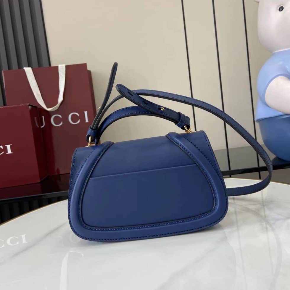 Gucci Blondie Leather Mini Blue Shoulder Bag_1_162866 Gucci Blondie Leather Mini Blue Shoulder Bag