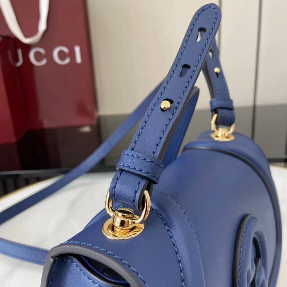 Gucci Blondie Leather Mini Blue Shoulder Bag_4_162866 Gucci Blondie Leather Mini Blue Shoulder Bag