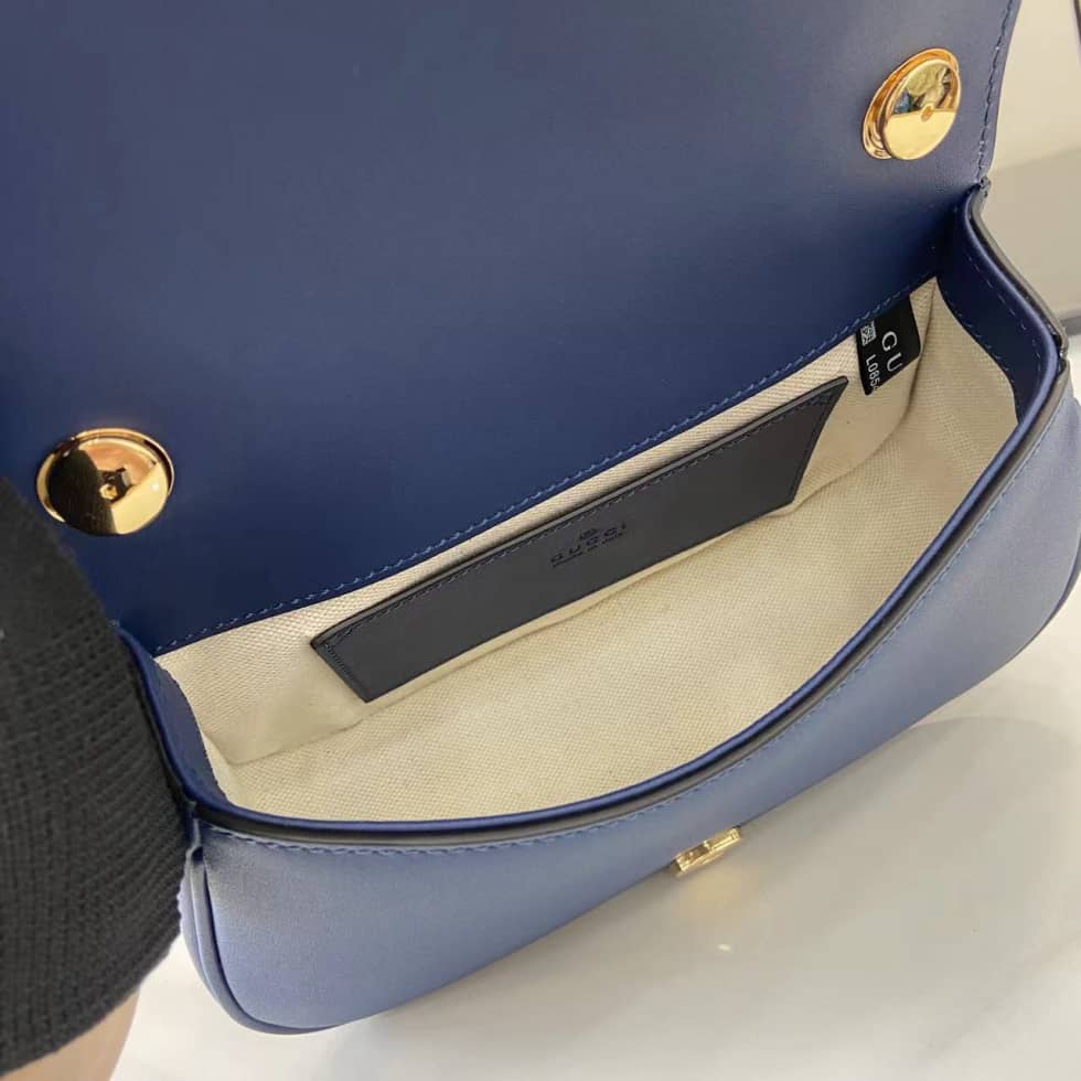 Gucci Blondie Leather Mini Blue Shoulder Bag_7_162866 Gucci Blondie Leather Mini Blue Shoulder Bag