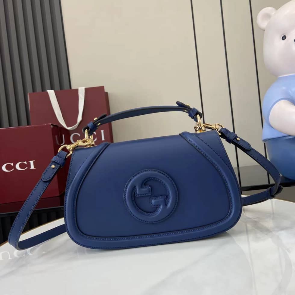 Gucci Blondie Leather Medium Blue Top Handle Bag_10_162876 Gucci Blondie Leather Medium Blue Top Handle Bag