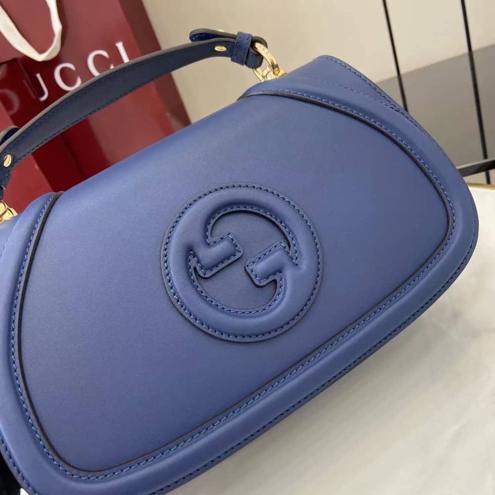 Gucci Blondie Leather Medium Blue Top Handle Bag_4_162876 Gucci Blondie Leather Medium Blue Top Handle Bag