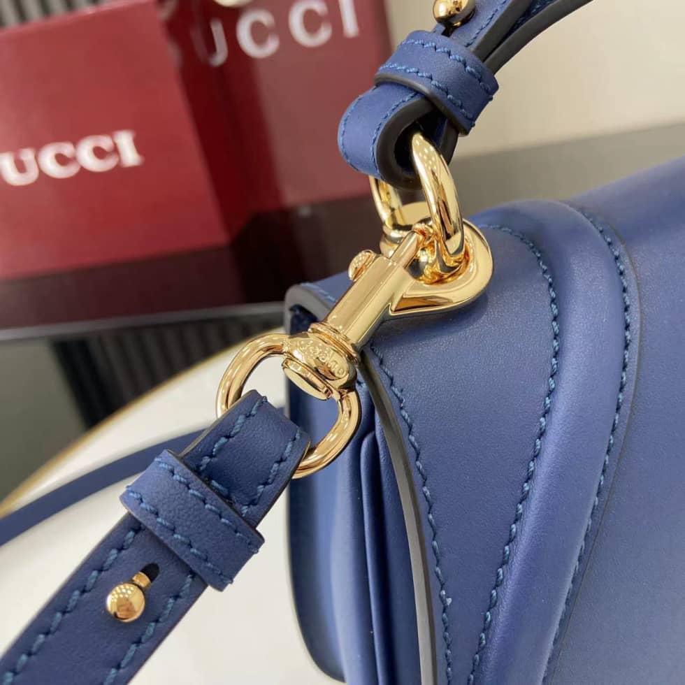 Gucci Blondie Leather Medium Blue Top Handle Bag_5_162876 Gucci Blondie Leather Medium Blue Top Handle Bag
