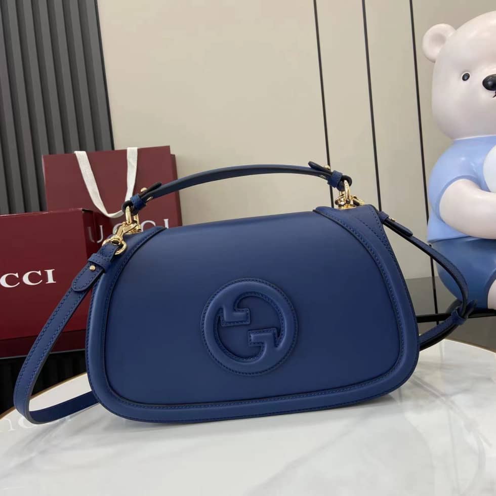 Gucci Blondie Leather Large Blue Top Handle Bag_10_162886 Gucci Blondie Leather Large Blue Top Handle Bag