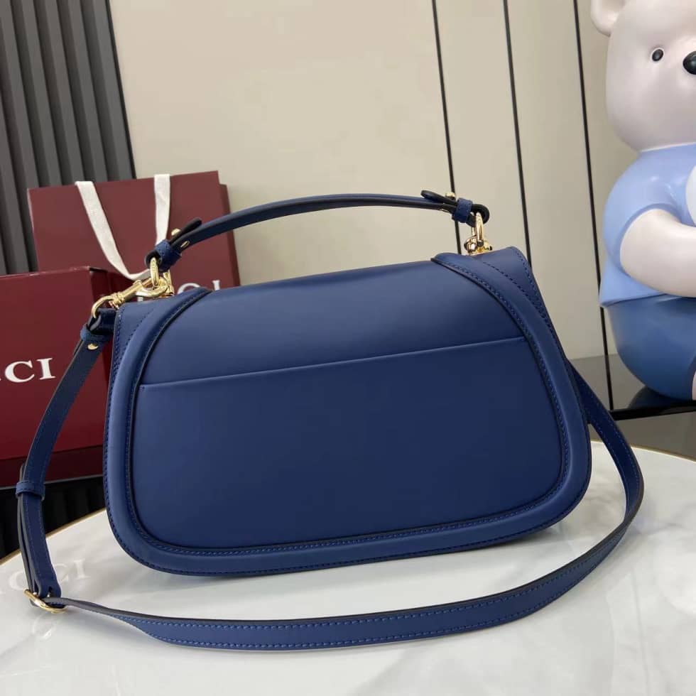 Gucci Blondie Leather Large Blue Top Handle Bag_1_162886 Gucci Blondie Leather Large Blue Top Handle Bag