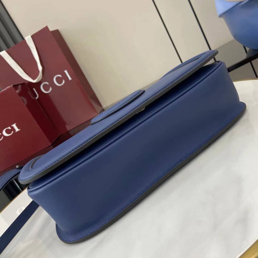Gucci Blondie Leather Large Blue Top Handle Bag_3_162886 Gucci Blondie Leather Large Blue Top Handle Bag