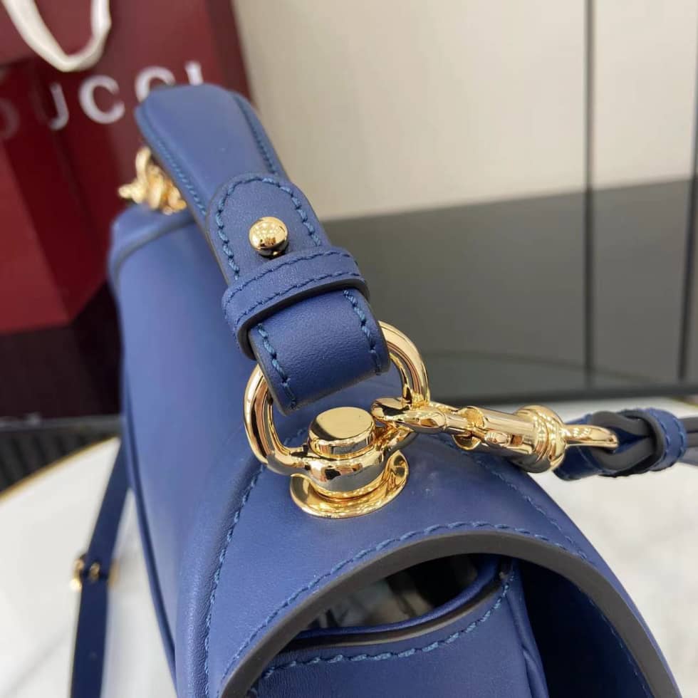 Gucci Blondie Leather Large Blue Top Handle Bag_5_162886 Gucci Blondie Leather Large Blue Top Handle Bag
