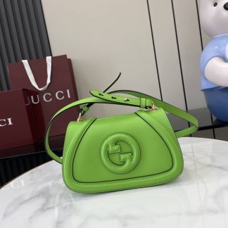 Gucci Blondie Leather Mini Green Shoulder Bag