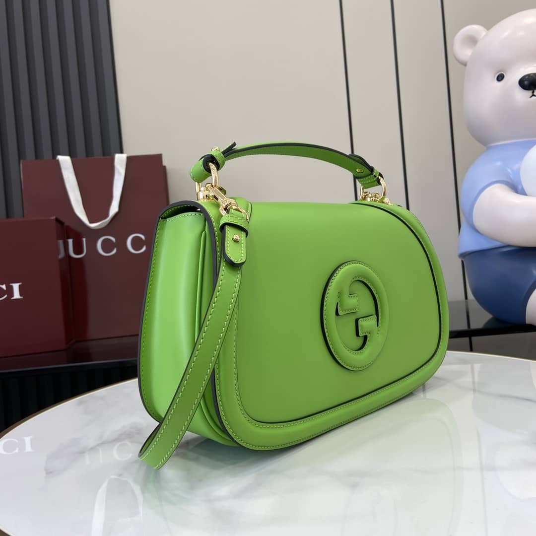 Gucci Blondie Leather Large Green Top Handle Bag_2_162916 Gucci Blondie Leather Large Green Top Handle Bag