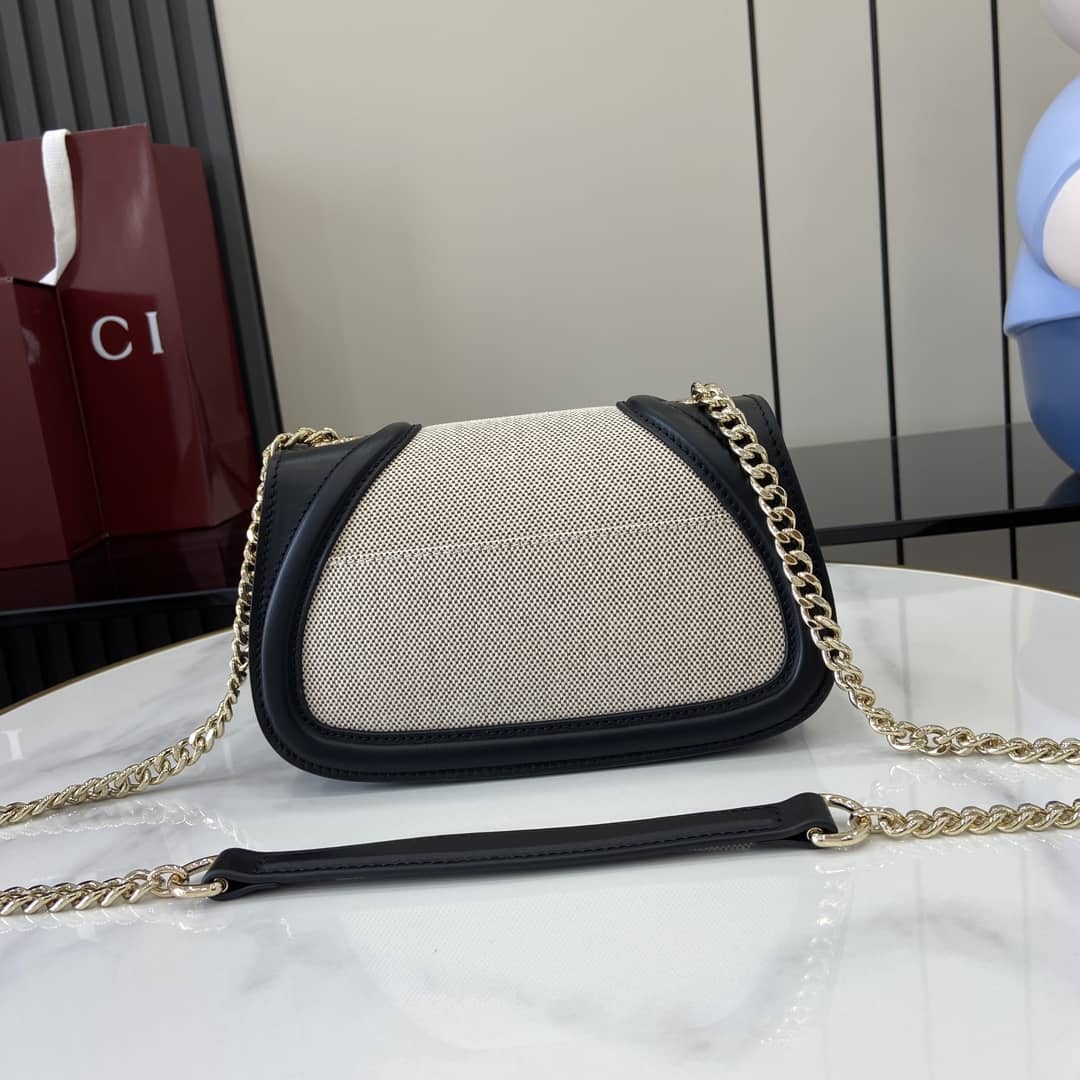 Gucci Blondie Canvas Mini Black Chain Bag 815711_2_162926 Gucci Blondie Canvas Mini Black Chain Bag 815711