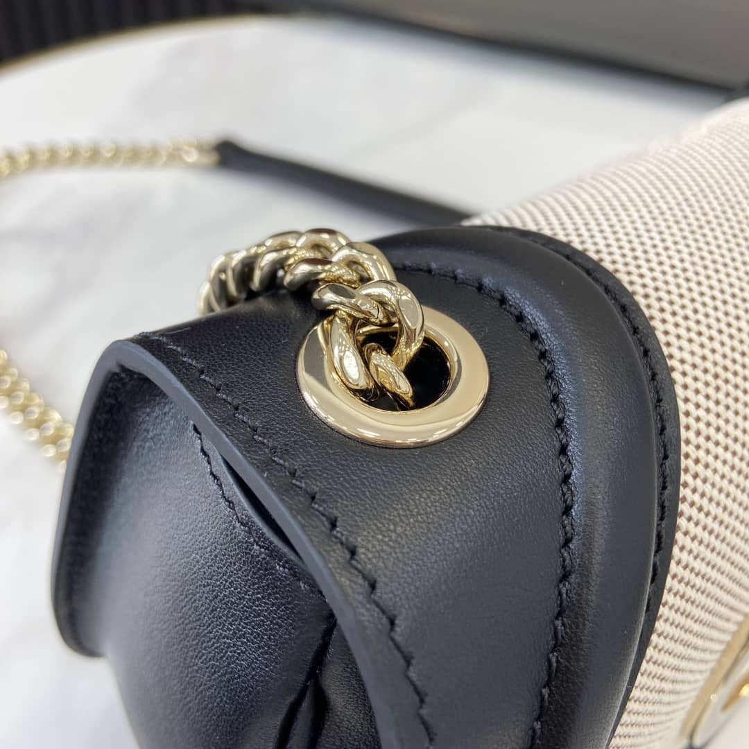 Gucci Blondie Canvas Mini Black Chain Bag 815711_4_162926 Gucci Blondie Canvas Mini Black Chain Bag 815711