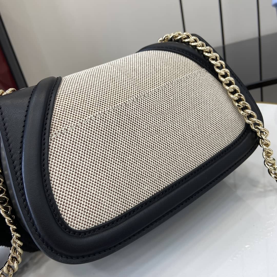 Gucci Blondie Canvas Mini Black Chain Bag 815711_5_162926 Gucci Blondie Canvas Mini Black Chain Bag 815711