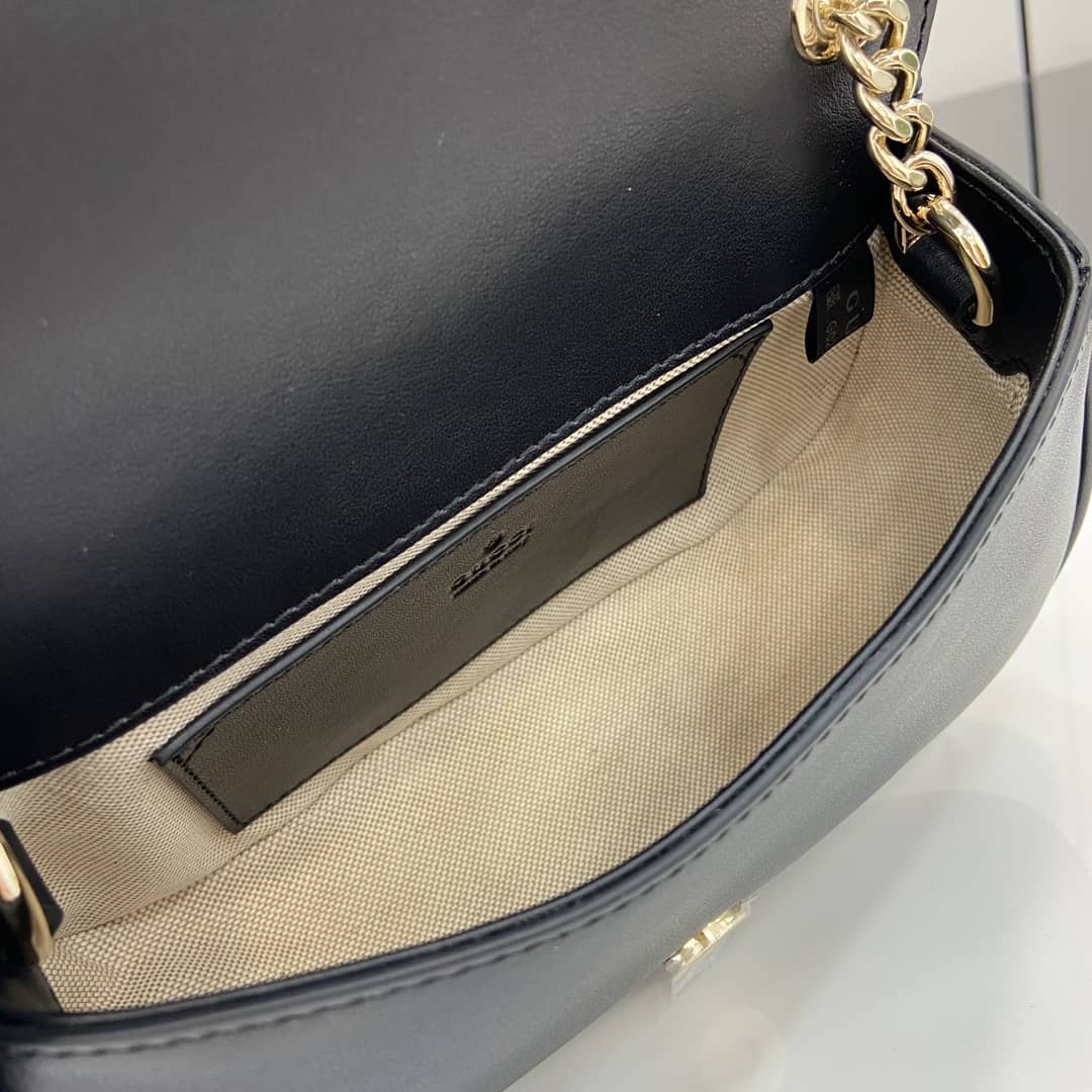 Gucci Blondie Canvas Mini Black Chain Bag 815711_7_162926 Gucci Blondie Canvas Mini Black Chain Bag 815711