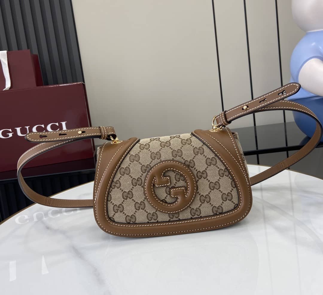 Gucci Blondie GG Mini Brown Shoulder Bag 815700_10_162936 Gucci Blondie GG Mini Brown Shoulder Bag 815700