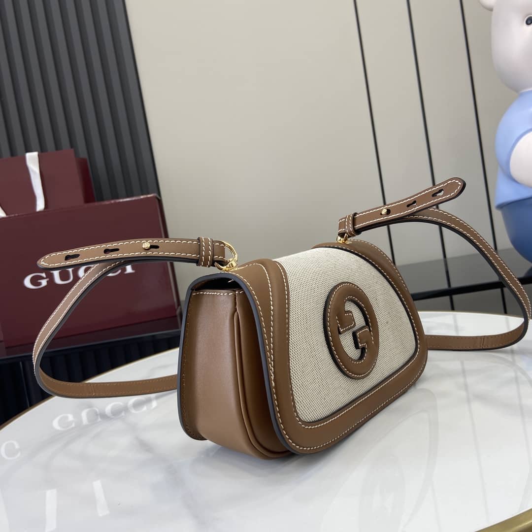 Gucci Blondie Canvas Mini Brown Shoulder Bag_1_162946 Gucci Blondie Canvas Mini Brown Shoulder Bag
