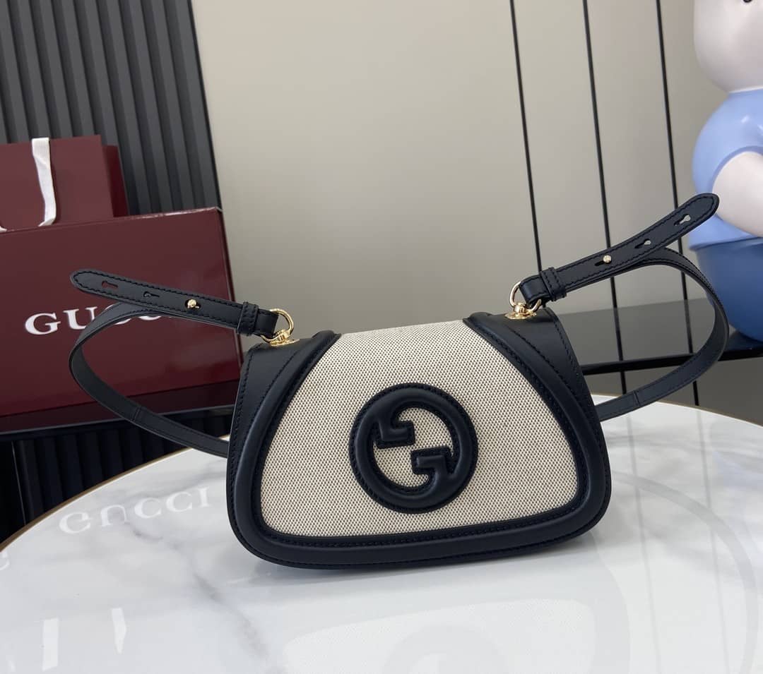 Gucci Blondie Canvas Mini Black Shoulder Bag_10_162956 Gucci Blondie Canvas Mini Black Shoulder Bag