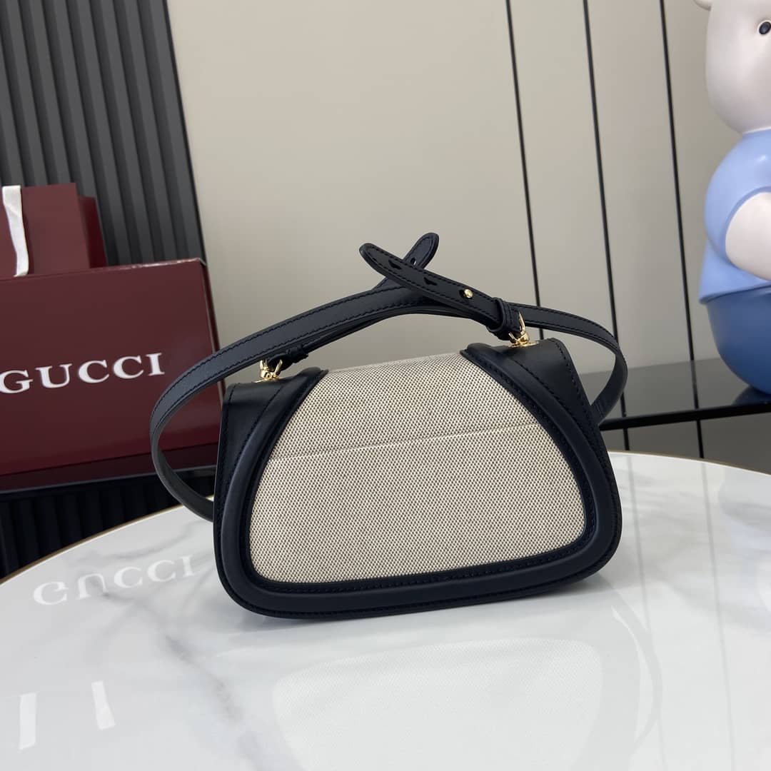 Gucci Blondie Canvas Mini Black Shoulder Bag_1_162956 Gucci Blondie Canvas Mini Black Shoulder Bag
