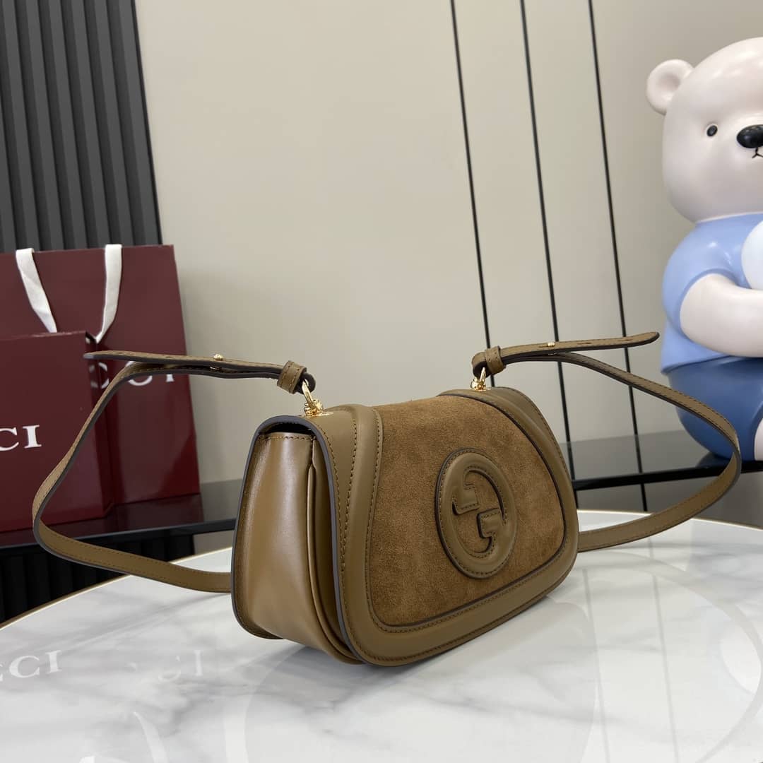 Gucci Blondie Suede Mini Brown Shoulder Bag_1_162966 Gucci Blondie Suede Mini Brown Shoulder Bag
