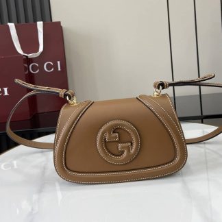 Gucci Blondie Leather Mini Brown Shoulder Bag