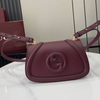 Gucci Blondie Leather Mini Red Shoulder Bag