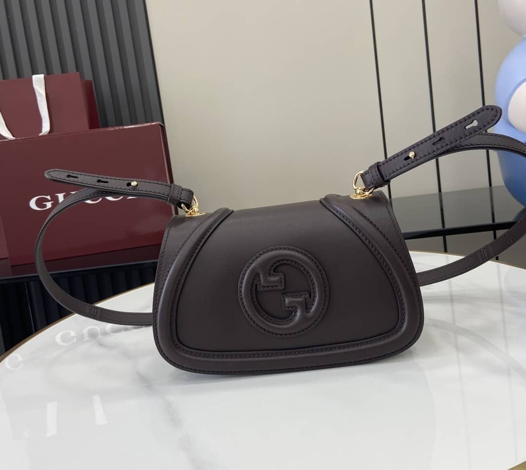 Gucci Blondie Leather Mini Dark Brown Bag_10_162996 Gucci Blondie Leather Mini Dark Brown Bag