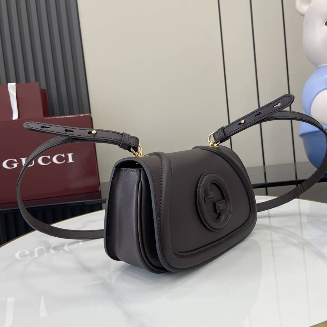 Gucci Blondie Leather Mini Dark Brown Bag_2_162996 Gucci Blondie Leather Mini Dark Brown Bag