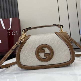 Gucci Blondie Canvas Medium Brown Top Handle Bag