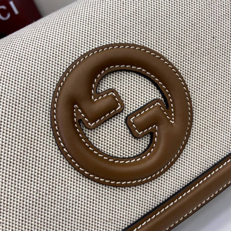 Gucci Blondie Canvas Medium Brown Top Handle Bag_5_163016 Gucci Blondie Canvas Medium Brown Top Handle Bag
