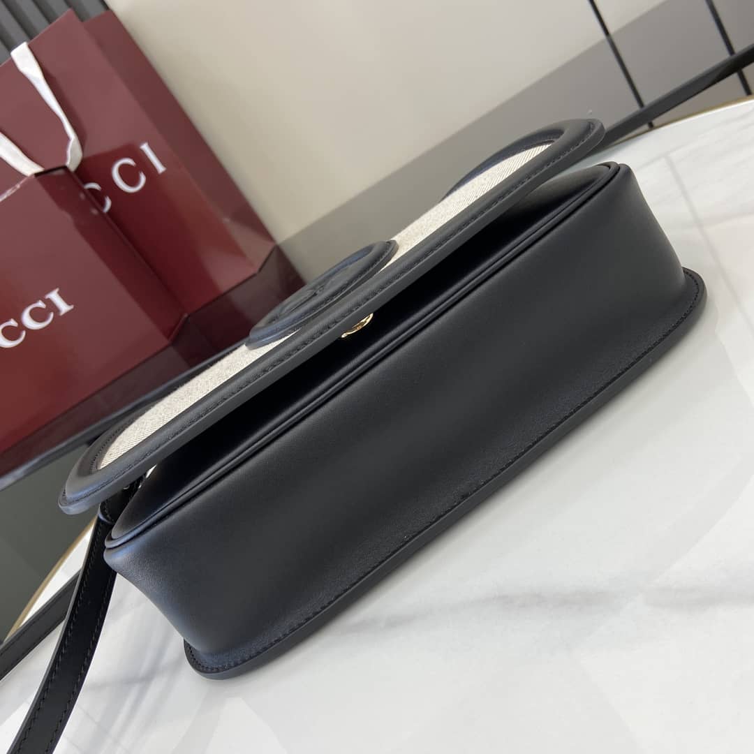 Gucci Blondie Canvas Medium Black Top Handle Bag_3_163026 Gucci Blondie Canvas Medium Black Top Handle Bag
