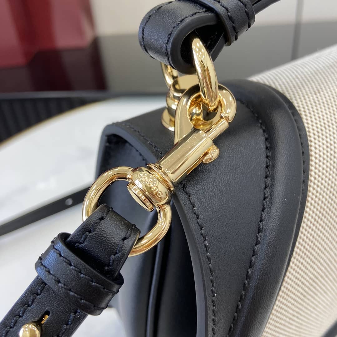 Gucci Blondie Canvas Medium Black Top Handle Bag_4_163026 Gucci Blondie Canvas Medium Black Top Handle Bag
