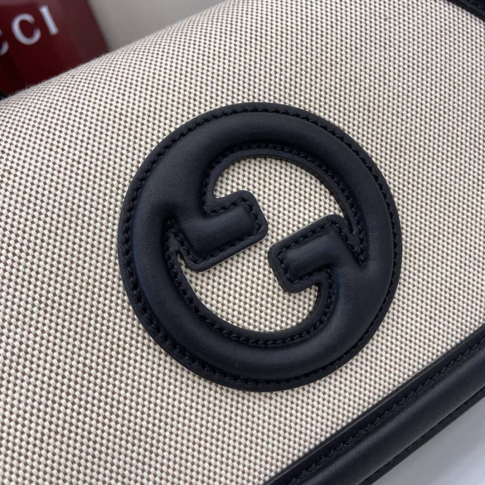 Gucci Blondie Canvas Medium Black Top Handle Bag_5_163026 Gucci Blondie Canvas Medium Black Top Handle Bag