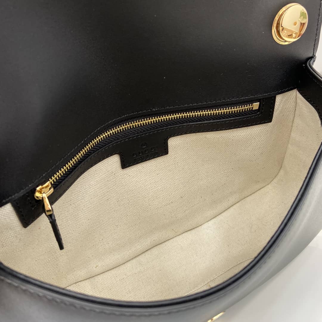 Gucci Blondie Canvas Medium Black Top Handle Bag_7_163026 Gucci Blondie Canvas Medium Black Top Handle Bag