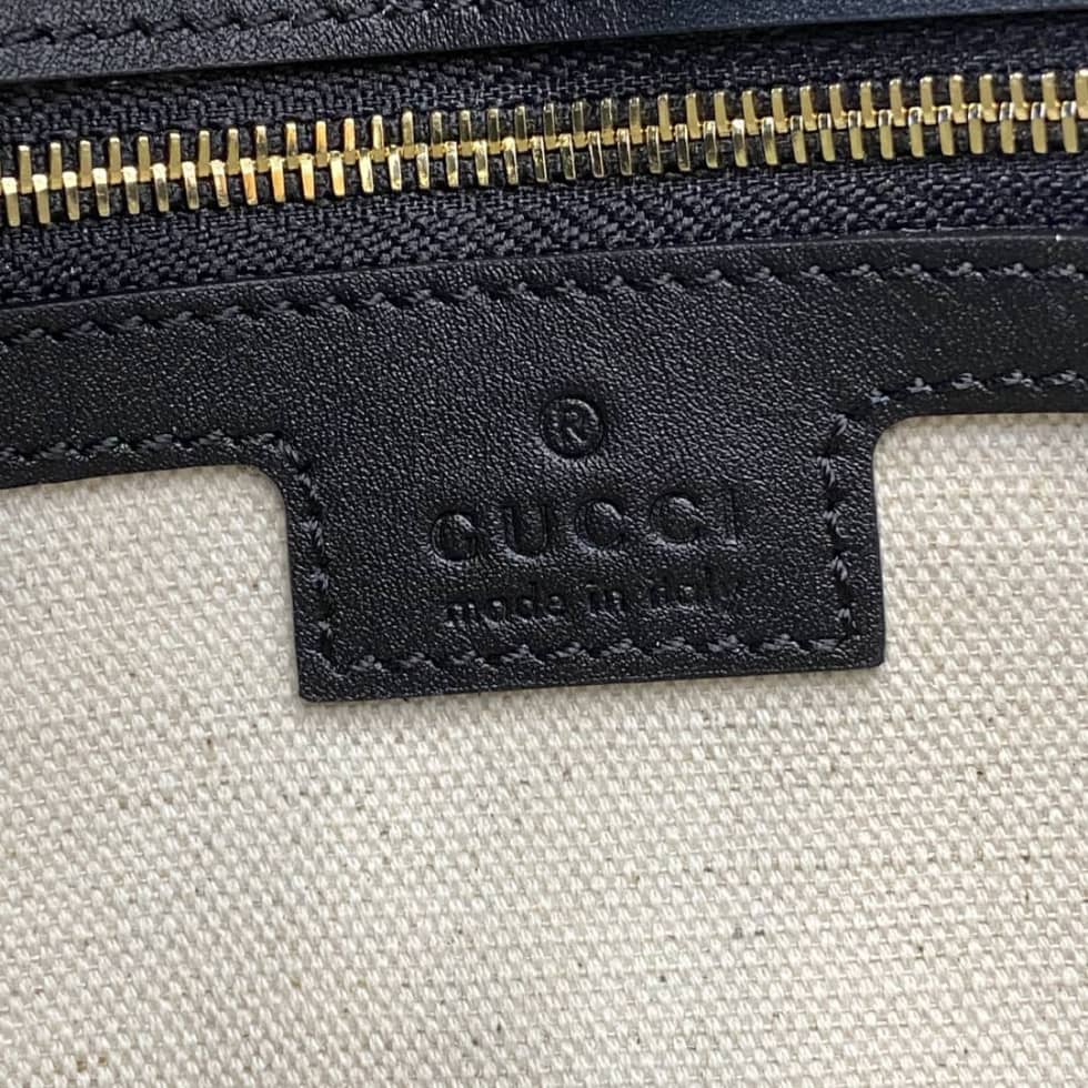 Gucci Blondie Canvas Medium Black Top Handle Bag_8_163026 Gucci Blondie Canvas Medium Black Top Handle Bag