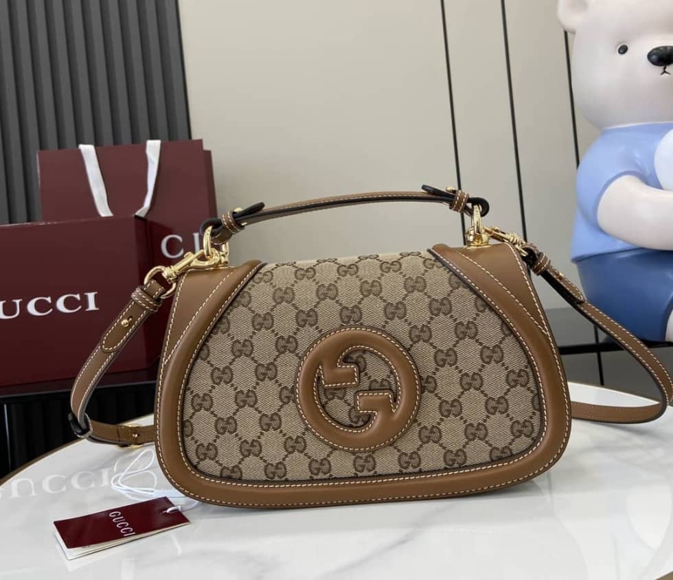 Gucci Blondie GG Medium Brown Top Handle Bag_10_163036 Gucci Blondie GG Medium Brown Top Handle Bag