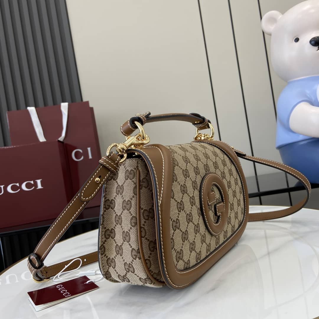 Gucci Blondie GG Medium Brown Top Handle Bag_2_163036 Gucci Blondie GG Medium Brown Top Handle Bag