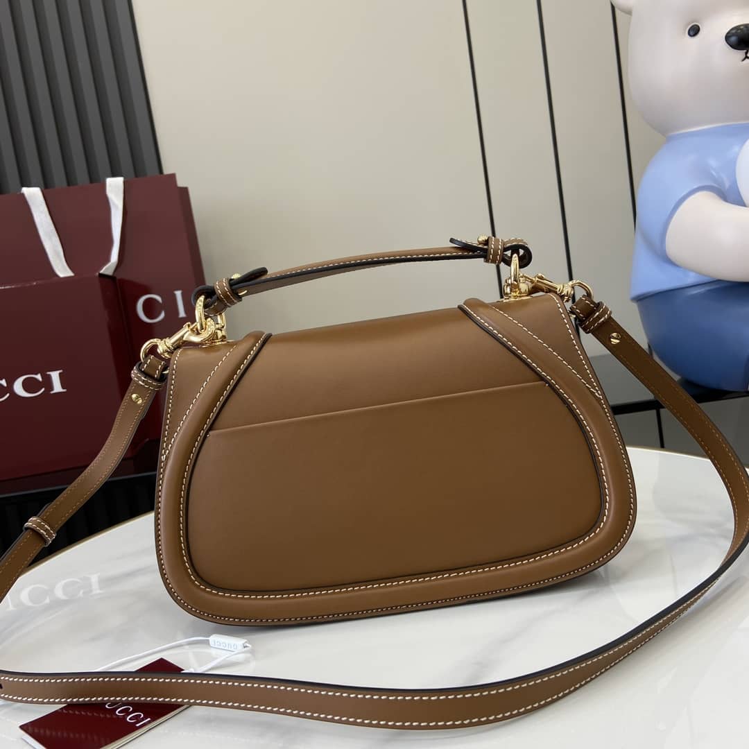 Gucci Blondie Leather Medium Brown Top Handle Bag_1_163046 Gucci Blondie Leather Medium Brown Top Handle Bag