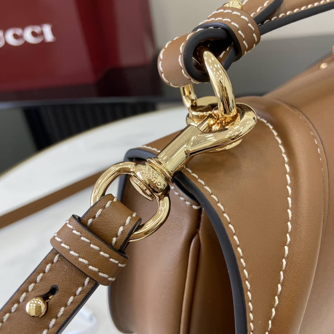 Gucci Blondie Leather Medium Brown Top Handle Bag_4_163046 Gucci Blondie Leather Medium Brown Top Handle Bag