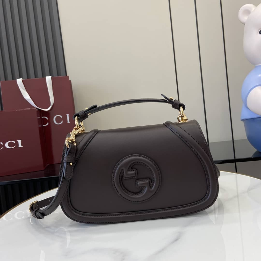 Gucci Blondie Leather Medium Brown Bag 815714_10_163066 Gucci Blondie Leather Medium Brown Bag 815714