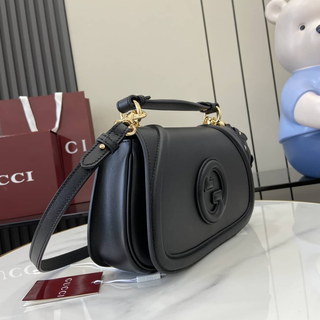 Gucci Blondie Leather Medium Black Bag 815714_2_163076 Gucci Blondie Leather Medium Black Bag 815714