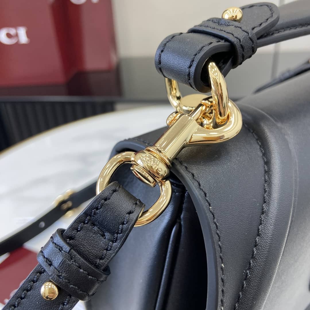 Gucci Blondie Leather Medium Black Bag 815714_4_163076 Gucci Blondie Leather Medium Black Bag 815714