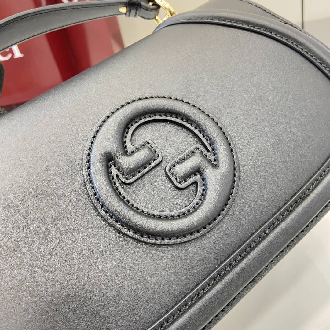 Gucci Blondie Leather Medium Black Bag 815714_5_163076 Gucci Blondie Leather Medium Black Bag 815714