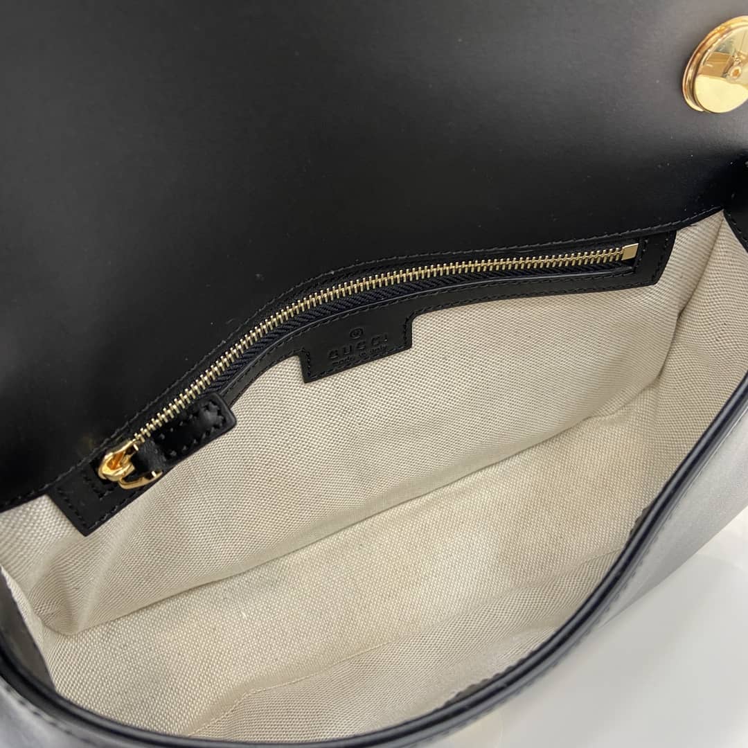 Gucci Blondie Leather Medium Black Bag 815714_7_163076 Gucci Blondie Leather Medium Black Bag 815714