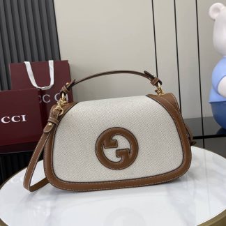 Gucci Blondie Canvas Large Brown Handle Bag