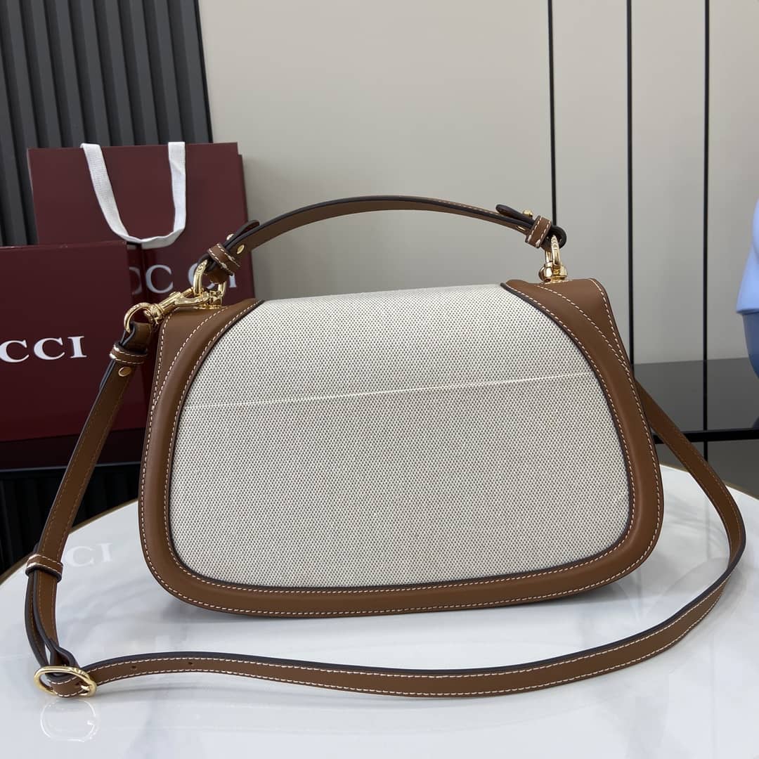 Gucci Blondie Canvas Large Brown Handle Bag_2_163096 Gucci Blondie Canvas Large Brown Handle Bag