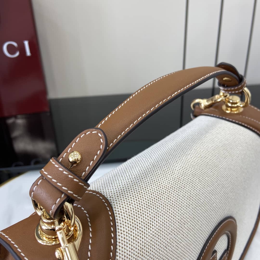 Gucci Blondie Canvas Large Brown Handle Bag_3_163096 Gucci Blondie Canvas Large Brown Handle Bag